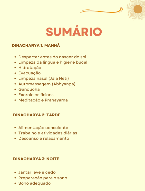 Dinacharya, a Rotina da Felicidade - guia completo