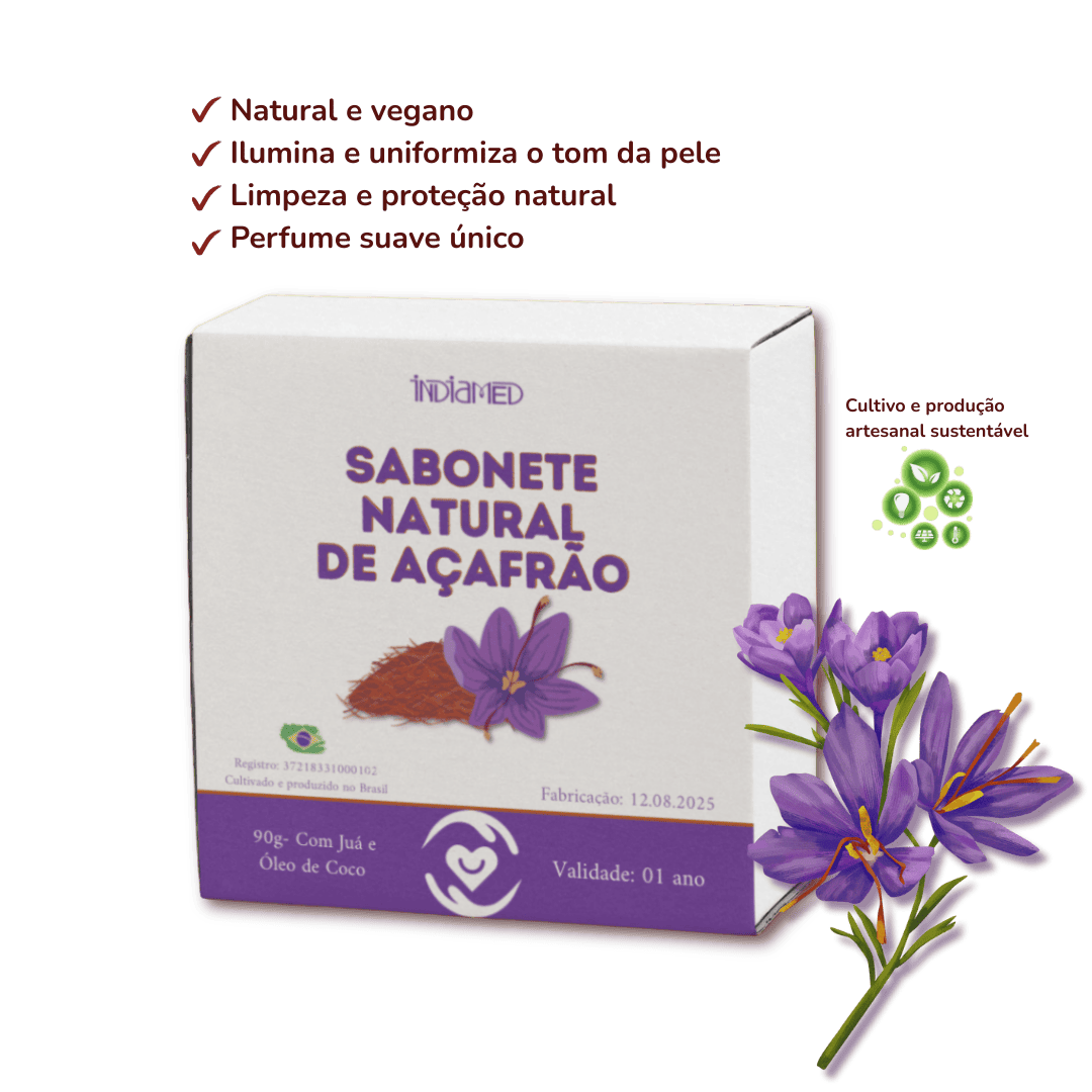 sabonete natural de açafrão