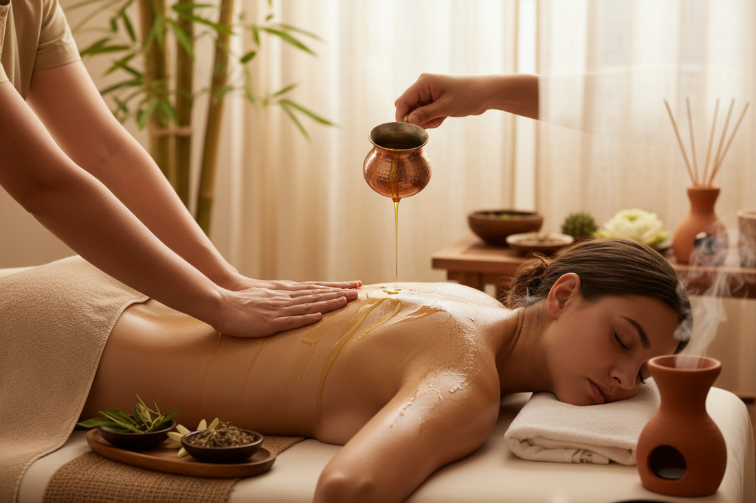 Massagem abhyanga