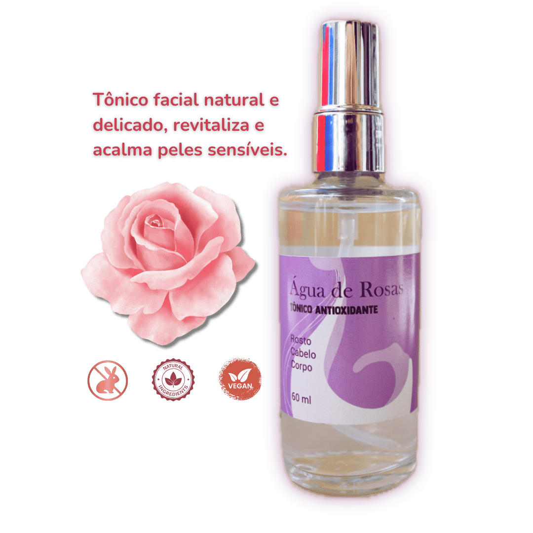 Tônico facial agua de rosas