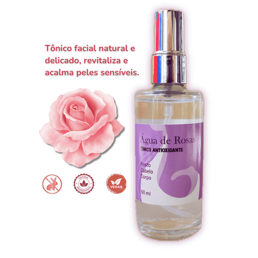 Tônico facial agua de rosas