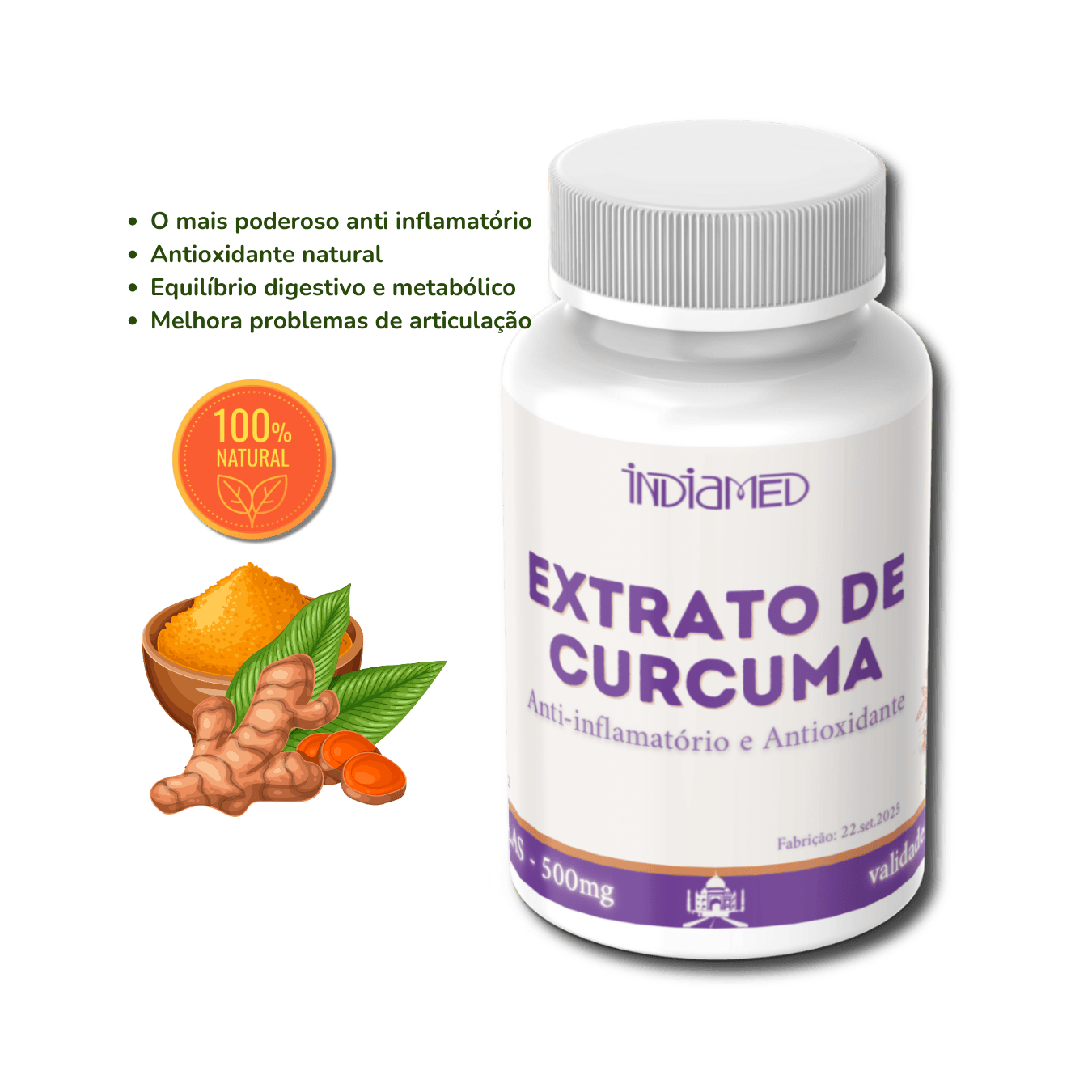 extrato de curcuma em capsulas
