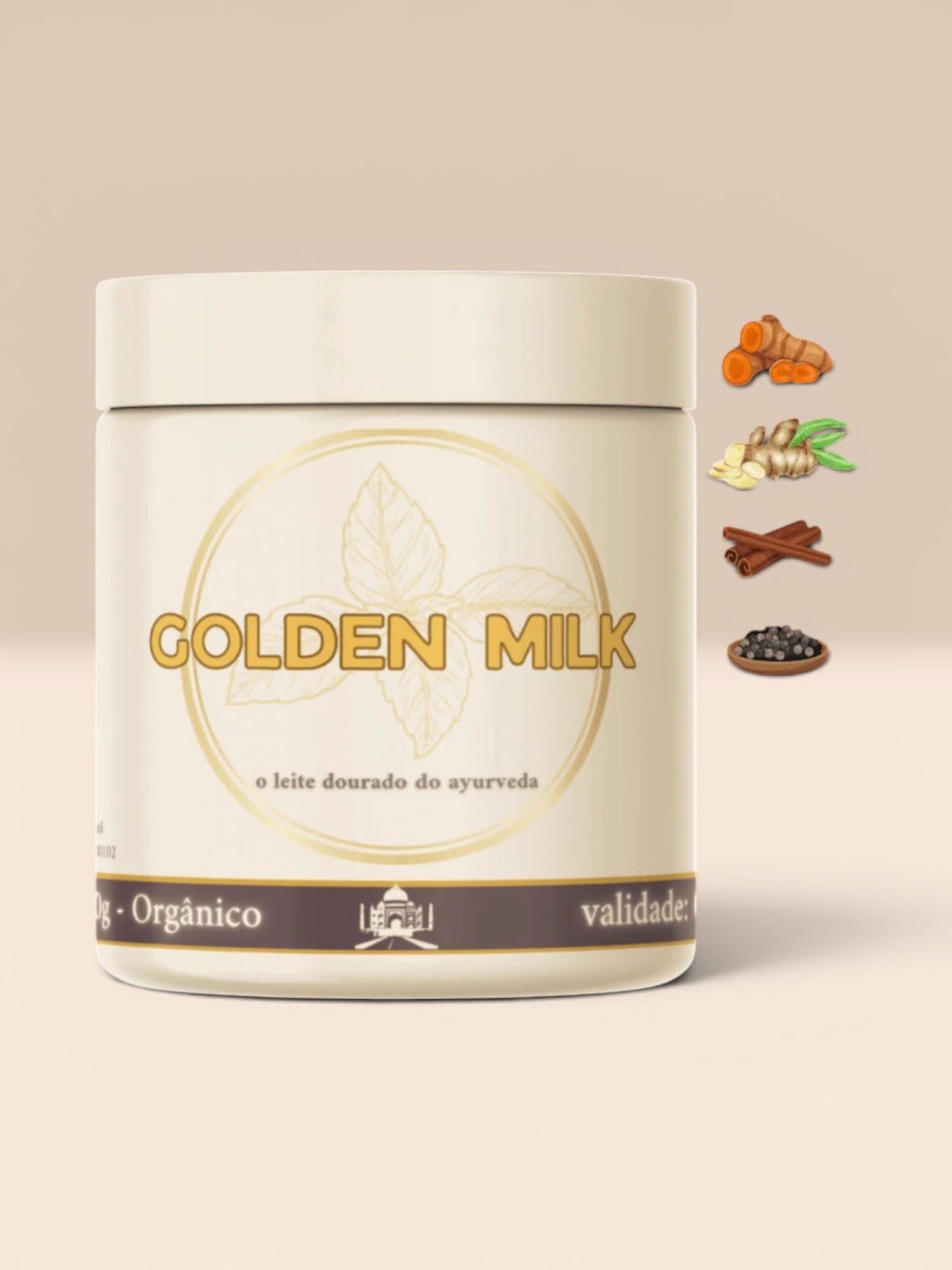 Leite dourado do ayurveda