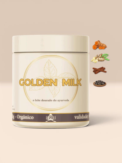 Leite dourado do ayurveda