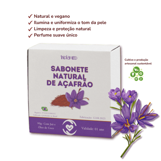 sabonete natural de açafrão