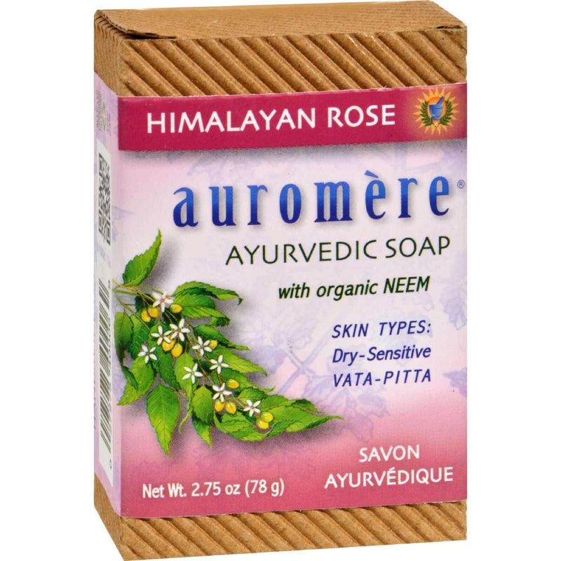 Auromere, Sabonete Ayurvédico em Barra com Neem, Rosa do Himalaia, 78 g (2,75 oz)