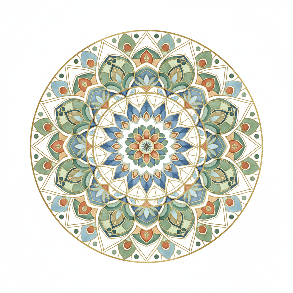 Mandala com fundo branco